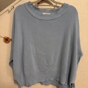 Carly Jean Los Angeles Cynthia 100% cotton baby blue sweater